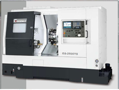 A white CNC turning centre.